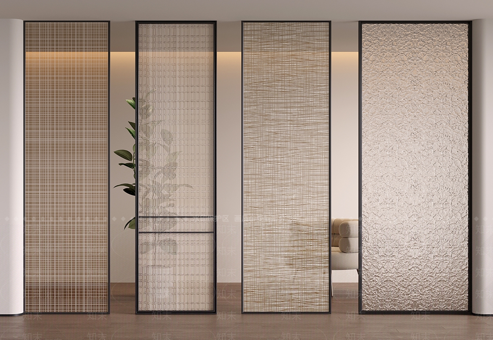 现代隔断SU模型下载【ID:1202207961】