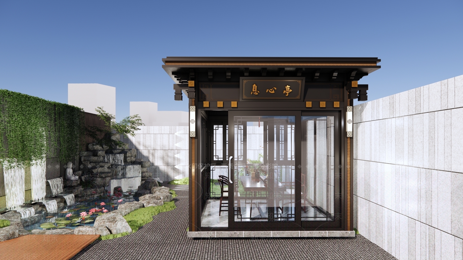 新中式中式亭子SU模型下载【ID:1203921289】