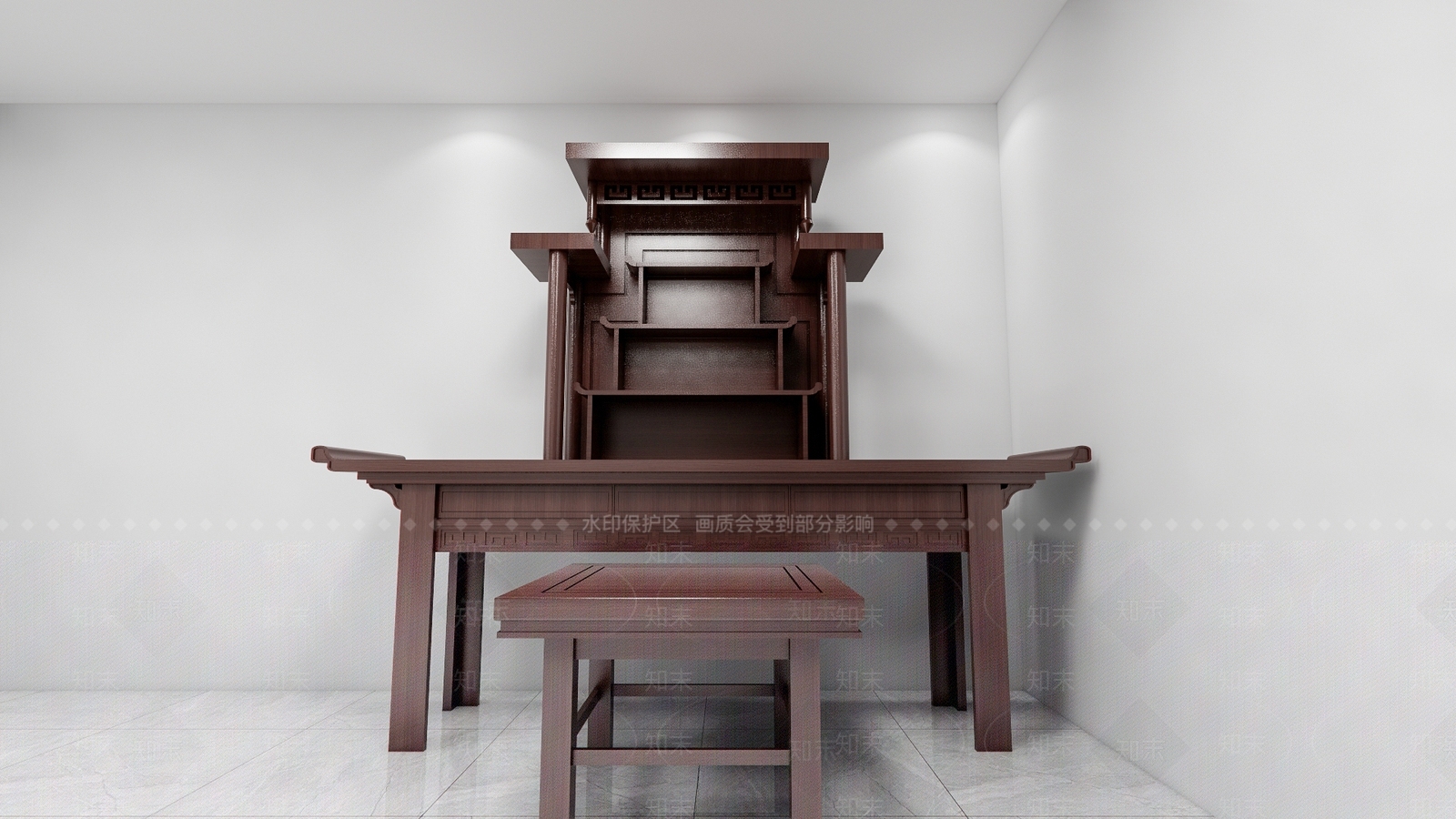 新中式茶桌椅SU模型下载【ID:1202415172】