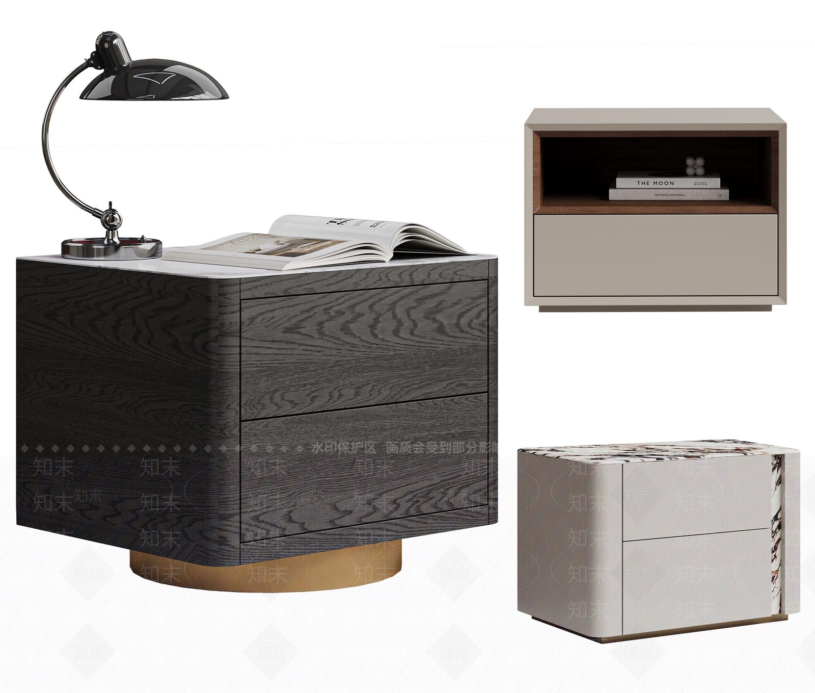 现代意式床头柜SU模型下载【ID:1202213873】