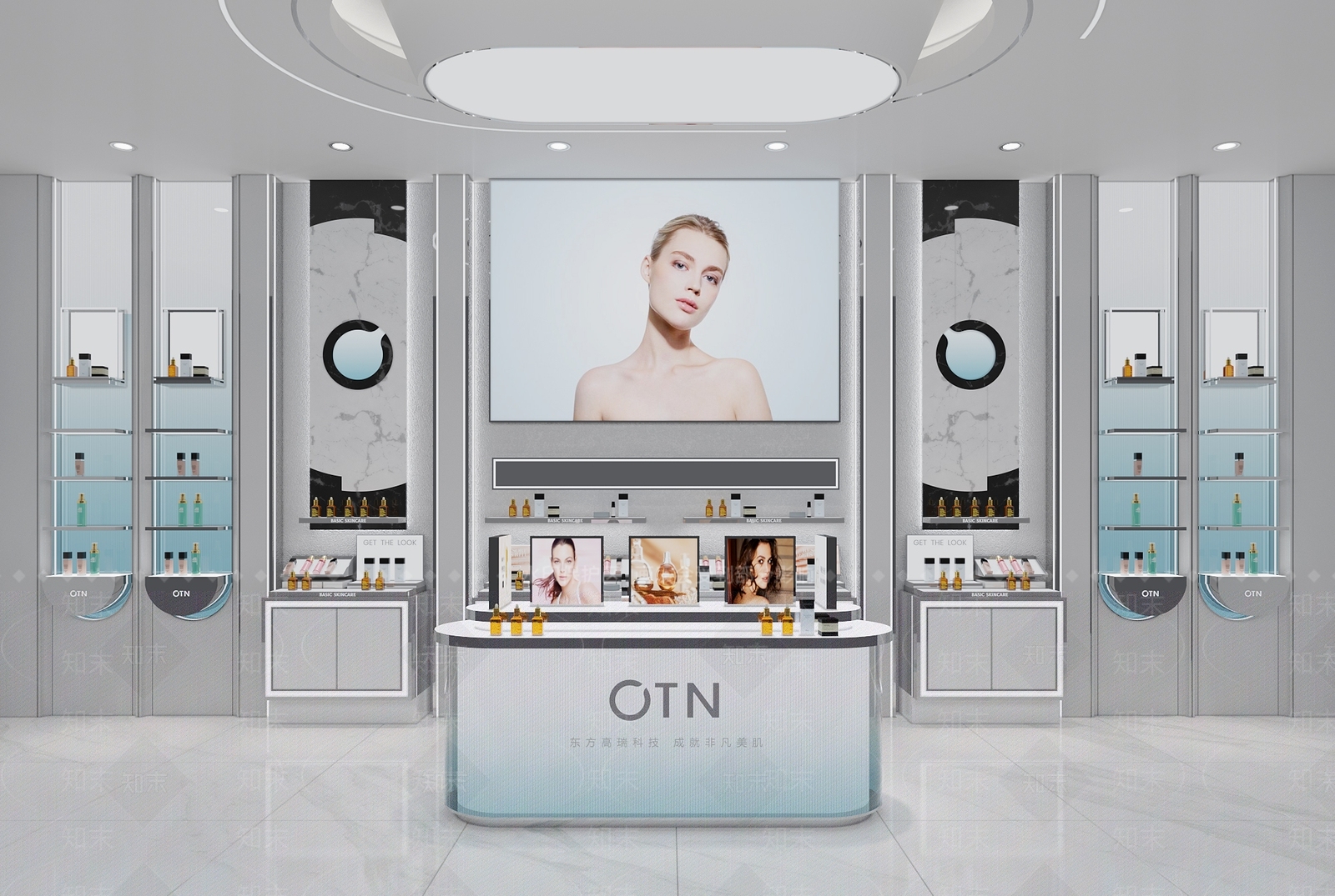 现代极简化妆品店3D模型下载【ID:1202214512】