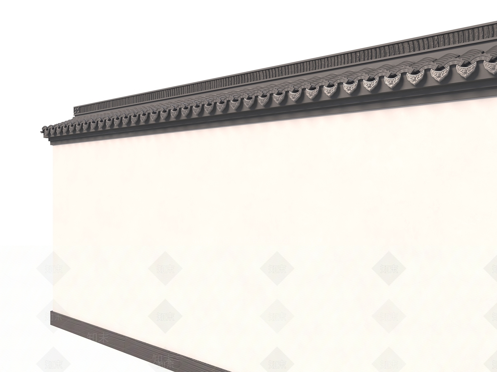 中式围墙3D模型下载【ID:1202215004】