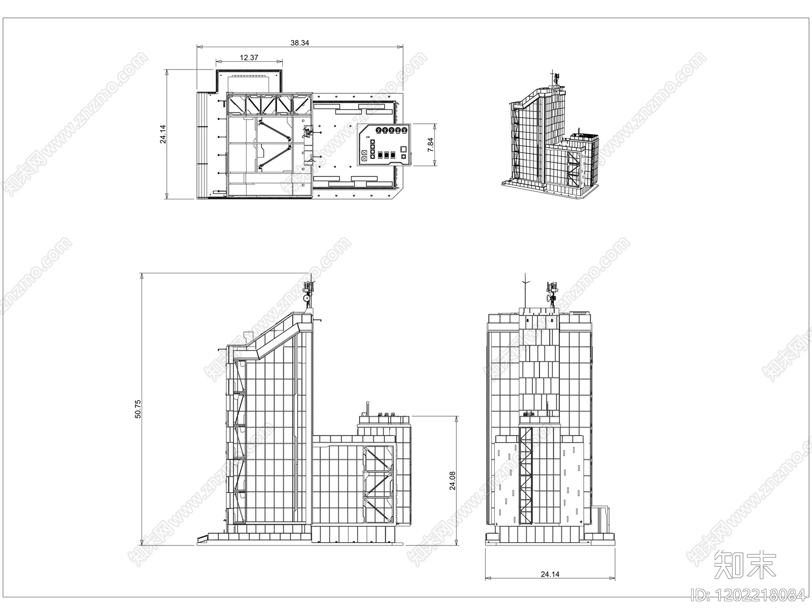 现代其他商业建筑cad施工图下载【ID:1202218084】
