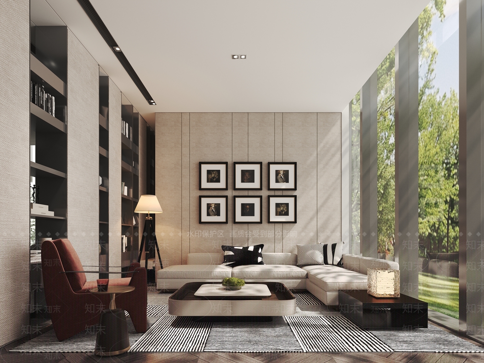 现代新中式售楼处3D模型下载【ID:1202221855】