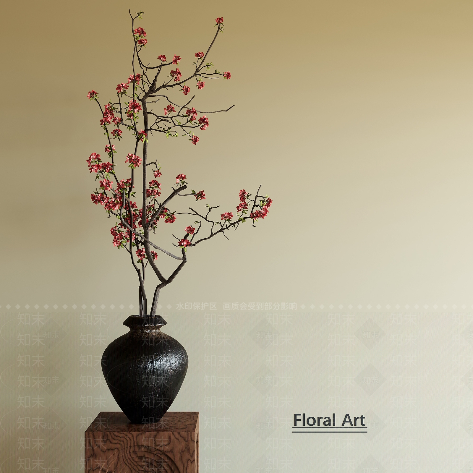 新中式中古花瓶SU模型下载【ID:1202222290】