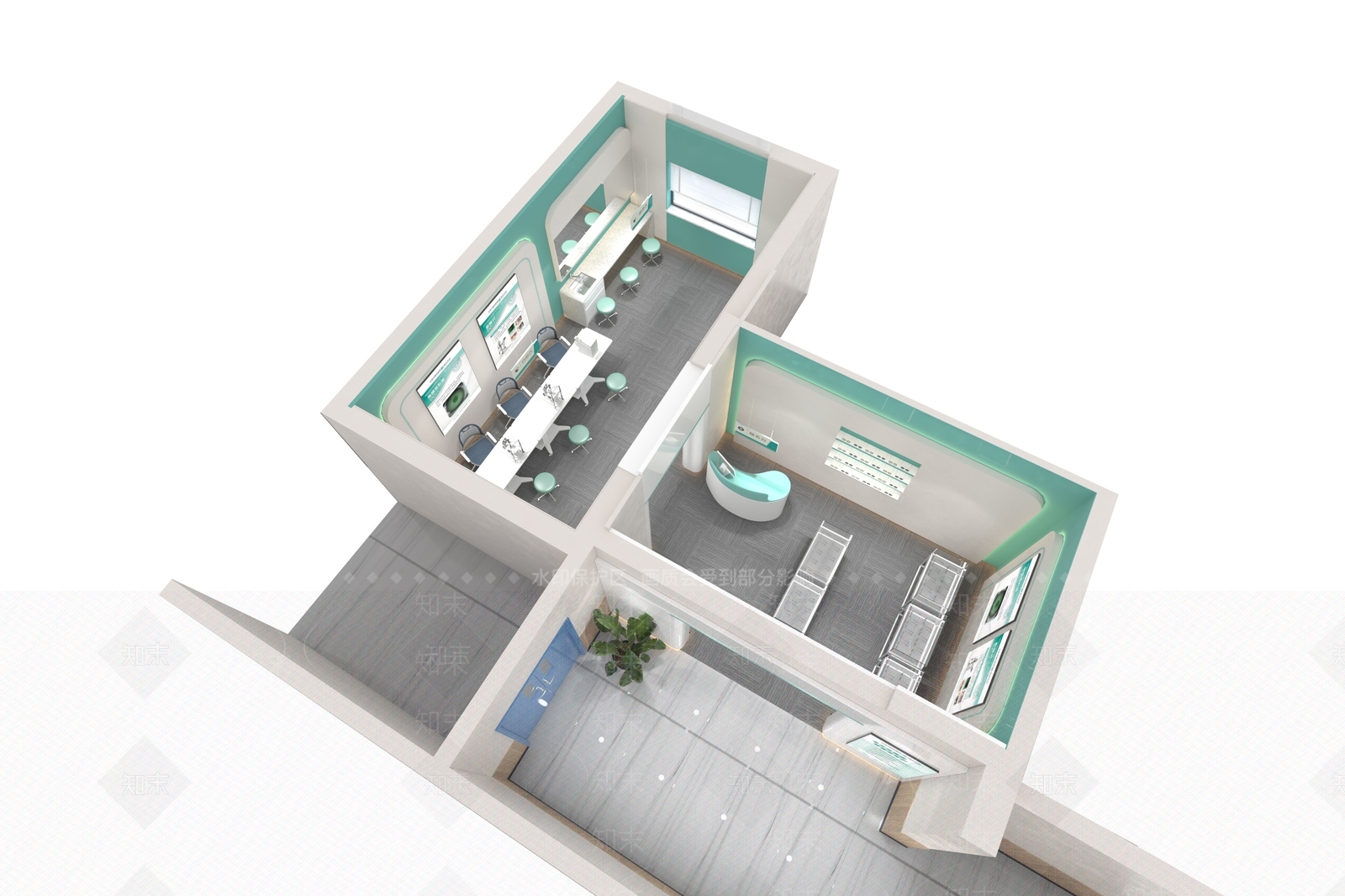 现代眼镜店3D模型下载【ID:1202224212】