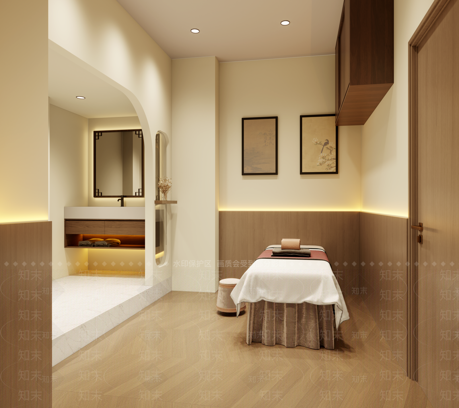 新中式中式美容院3D模型下载【ID:1202224973】
