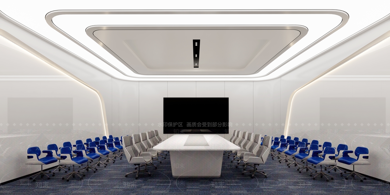 现代会议室SU模型下载【ID:1202225812】