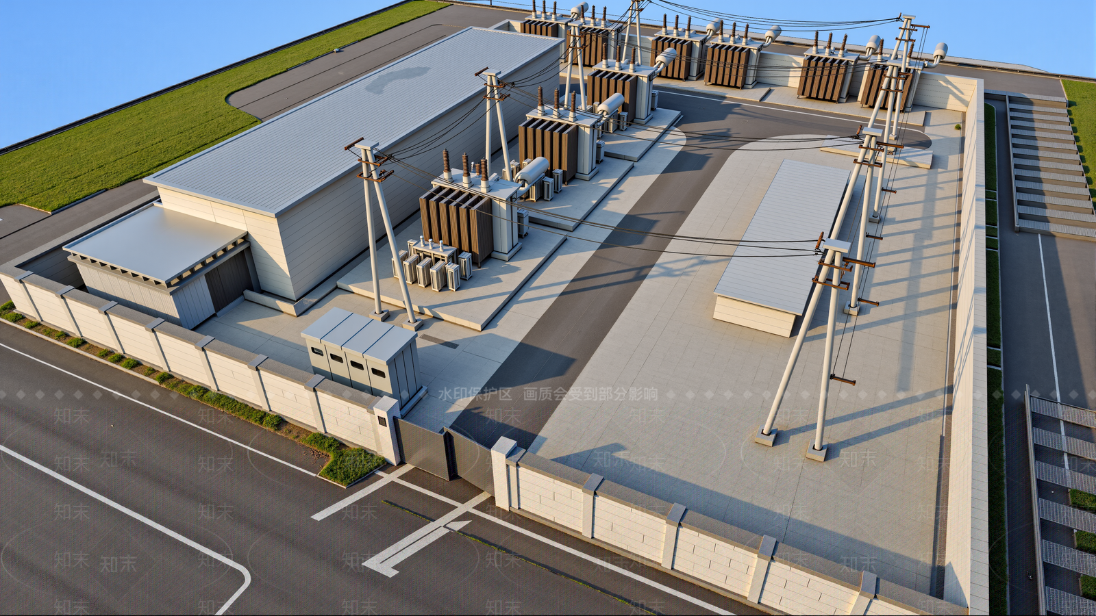 工业发电厂SU模型下载【ID:1202226213】