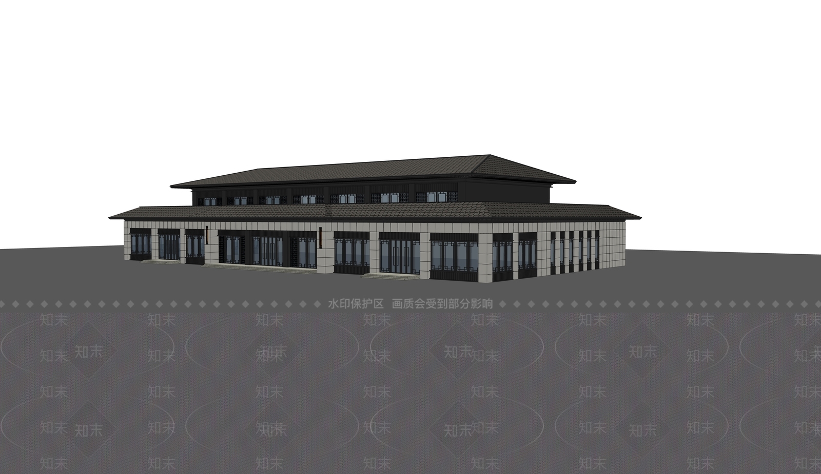 中式新中式会展中心SU模型下载【ID:1204349313】