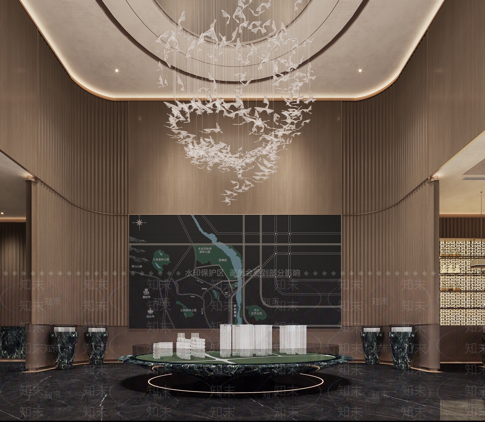 现代轻奢售楼处3D模型下载【ID:1202228229】