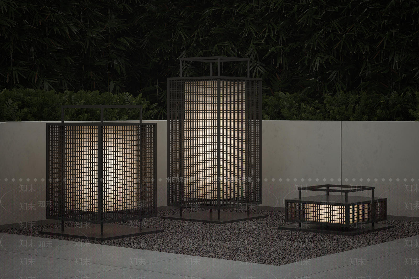 现代景观灯SU模型下载【ID:1202233224】