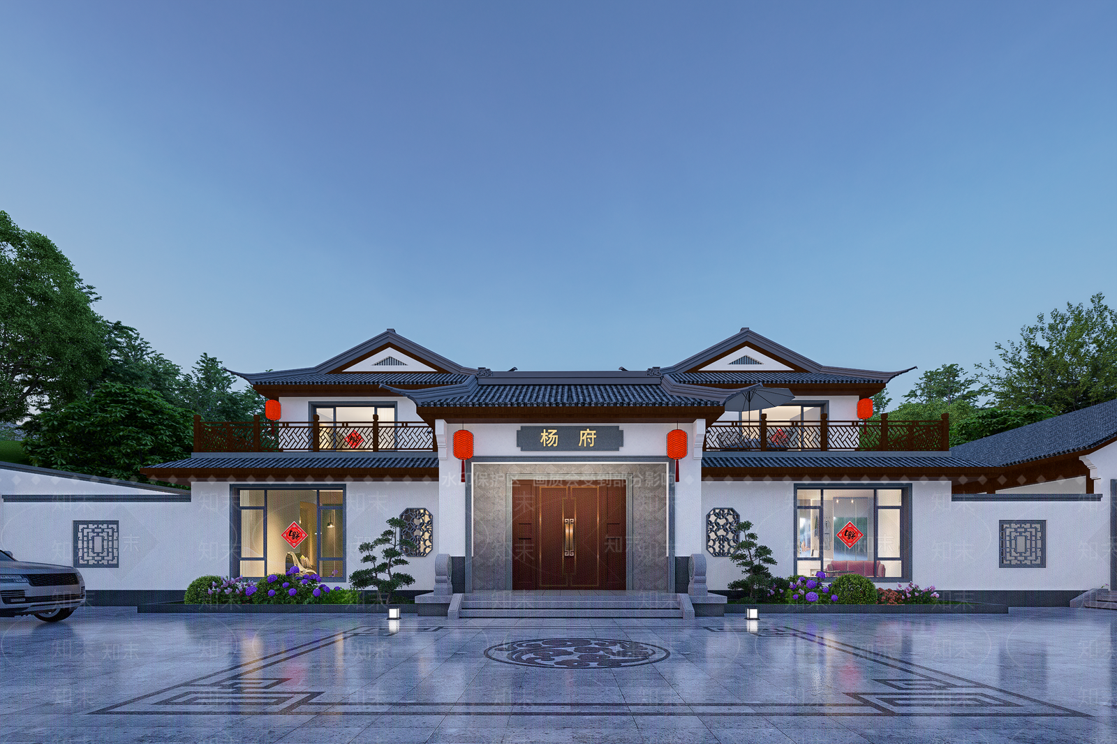 新中式中式四合院SU模型下载【ID:1202234086】