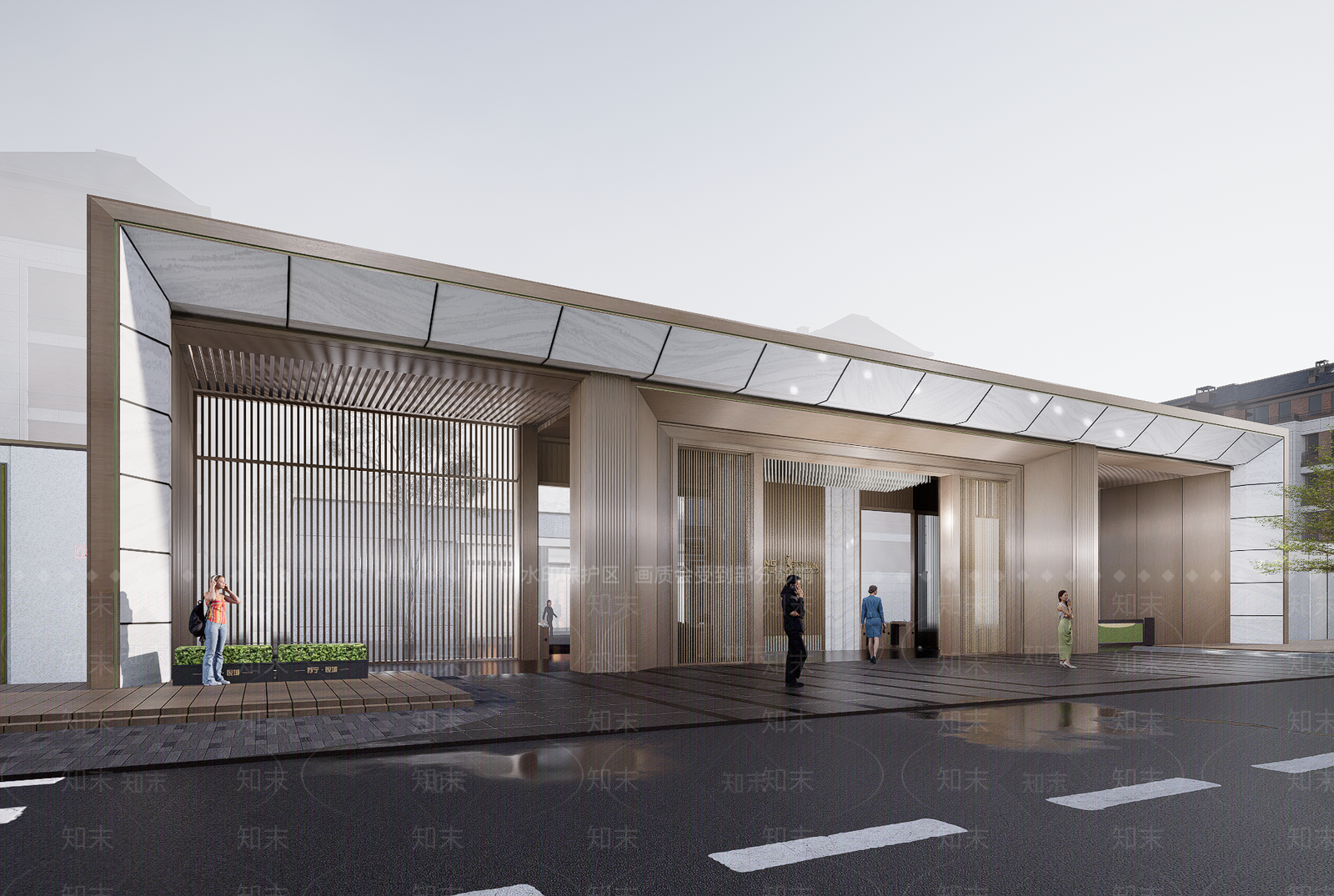 现代小区建筑SU模型下载【ID:1202236151】