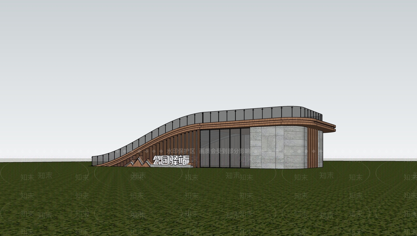 现代小公建SU模型下载【ID:1202238638】