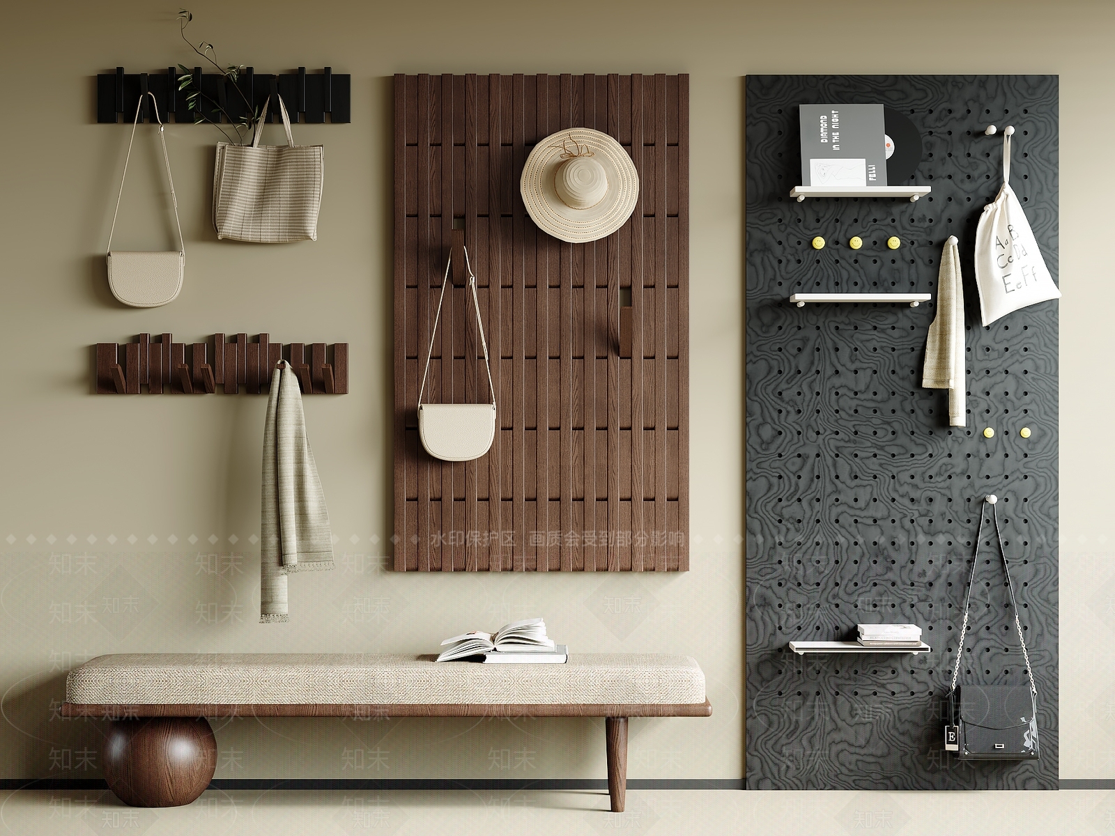 现代中古衣架3D模型下载【ID:1202241452】