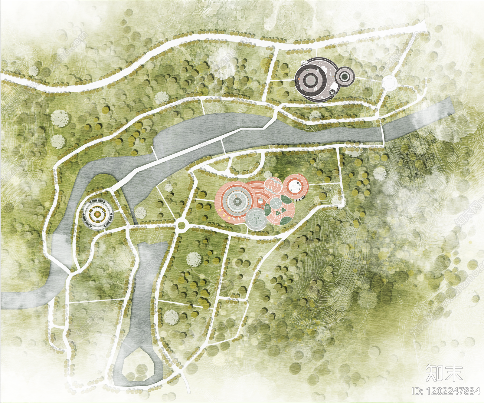 现代山地彩平图下载【ID:1202247834】