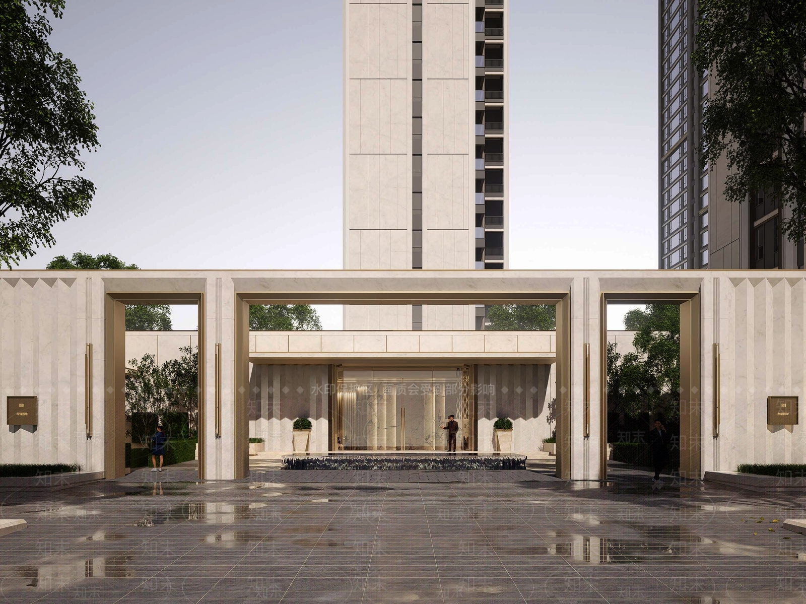 现代小区建筑SU模型下载【ID:1202842197】