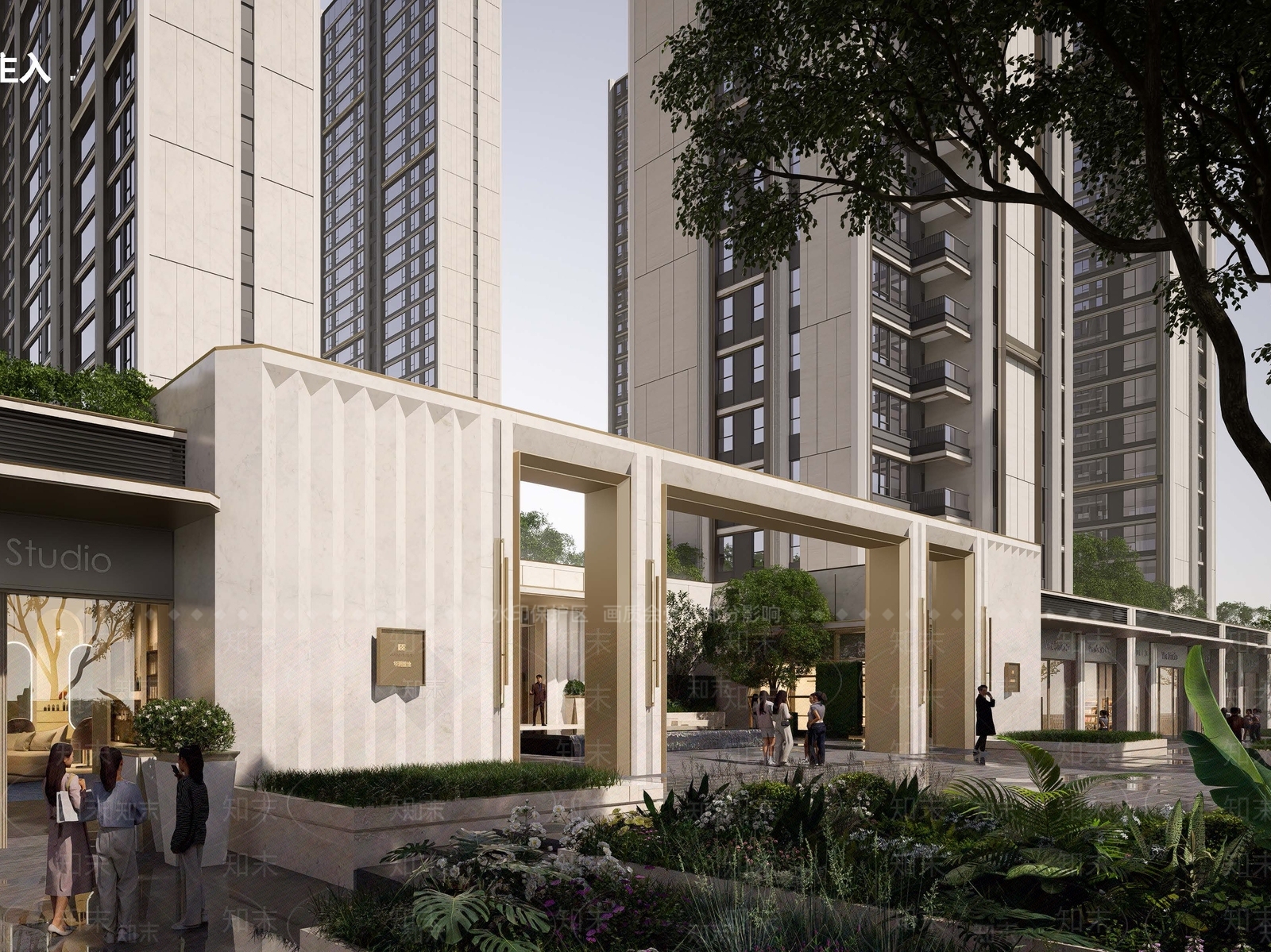 现代小区建筑SU模型下载【ID:1202842197】