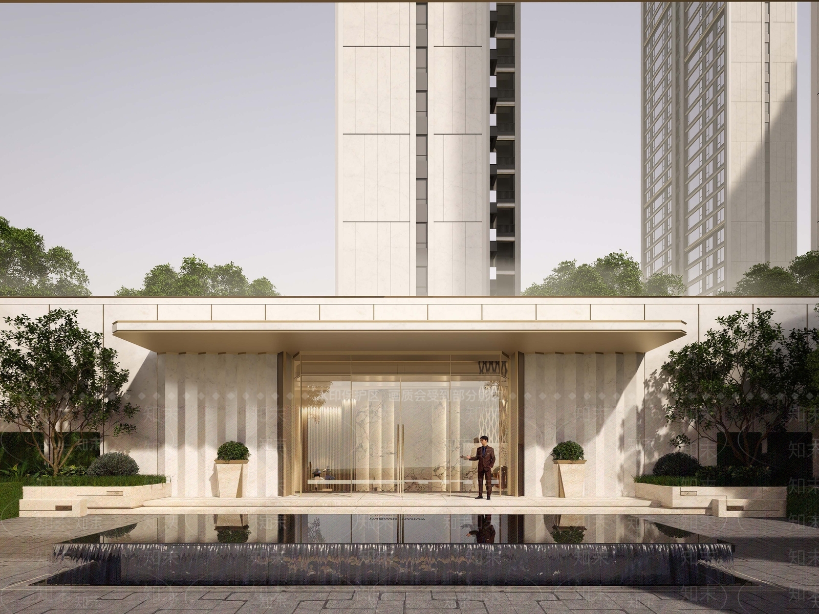 现代小区建筑SU模型下载【ID:1202842197】