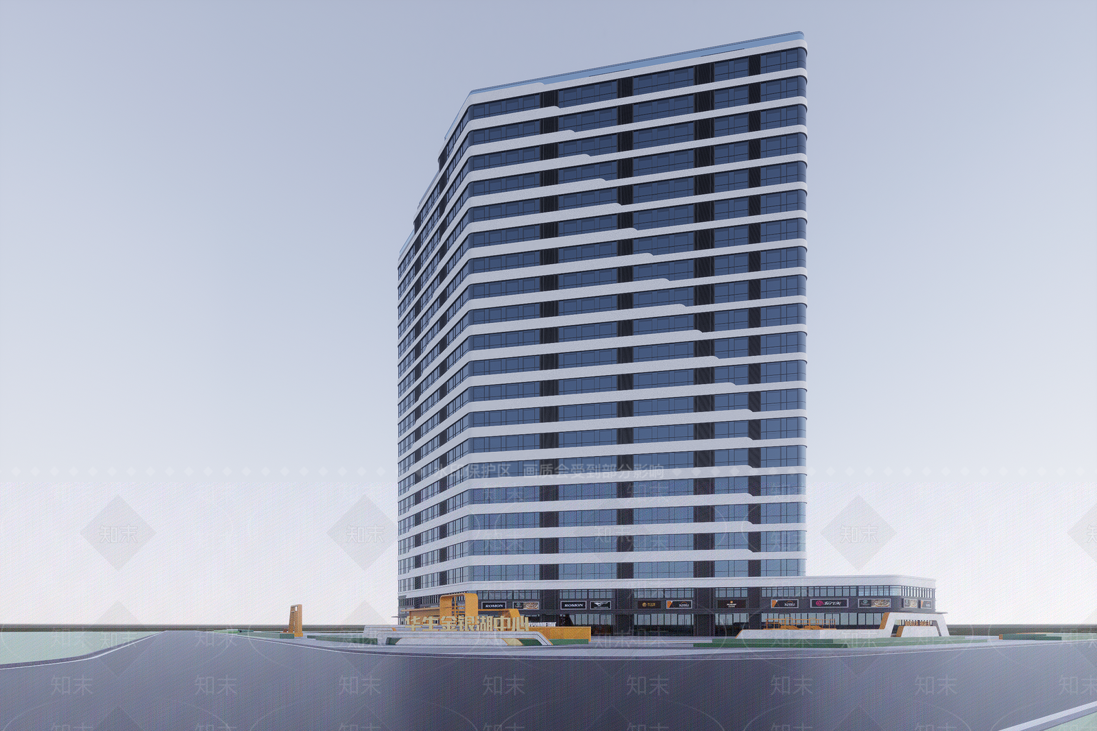 现代酒店建筑SU模型下载【ID:1202251876】