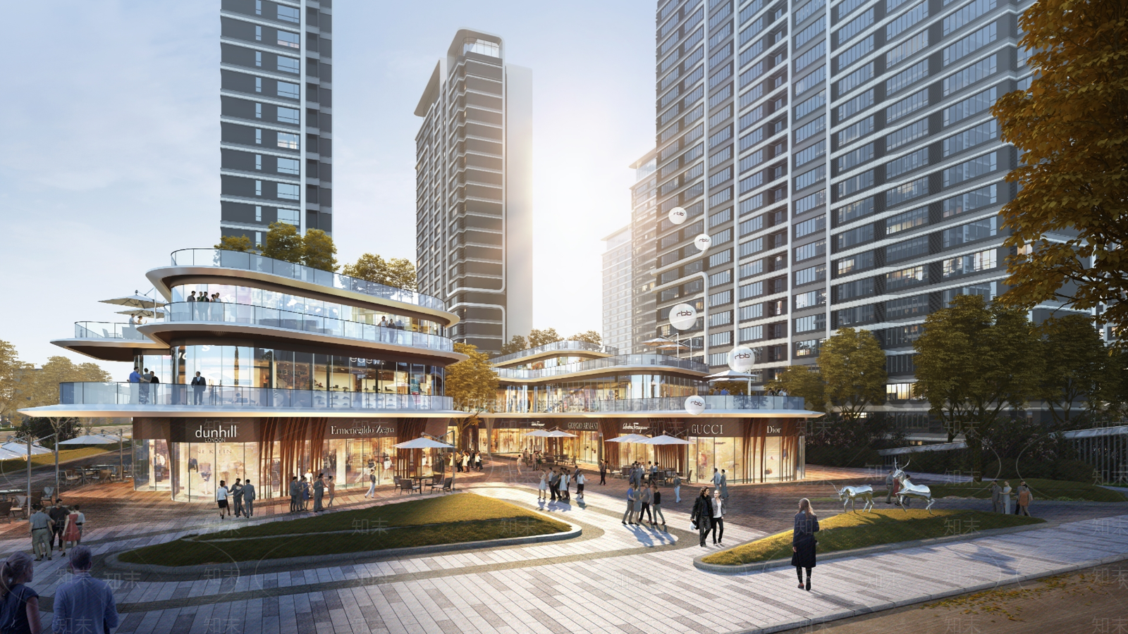 现代小区建筑SU模型下载【ID:1202255984】