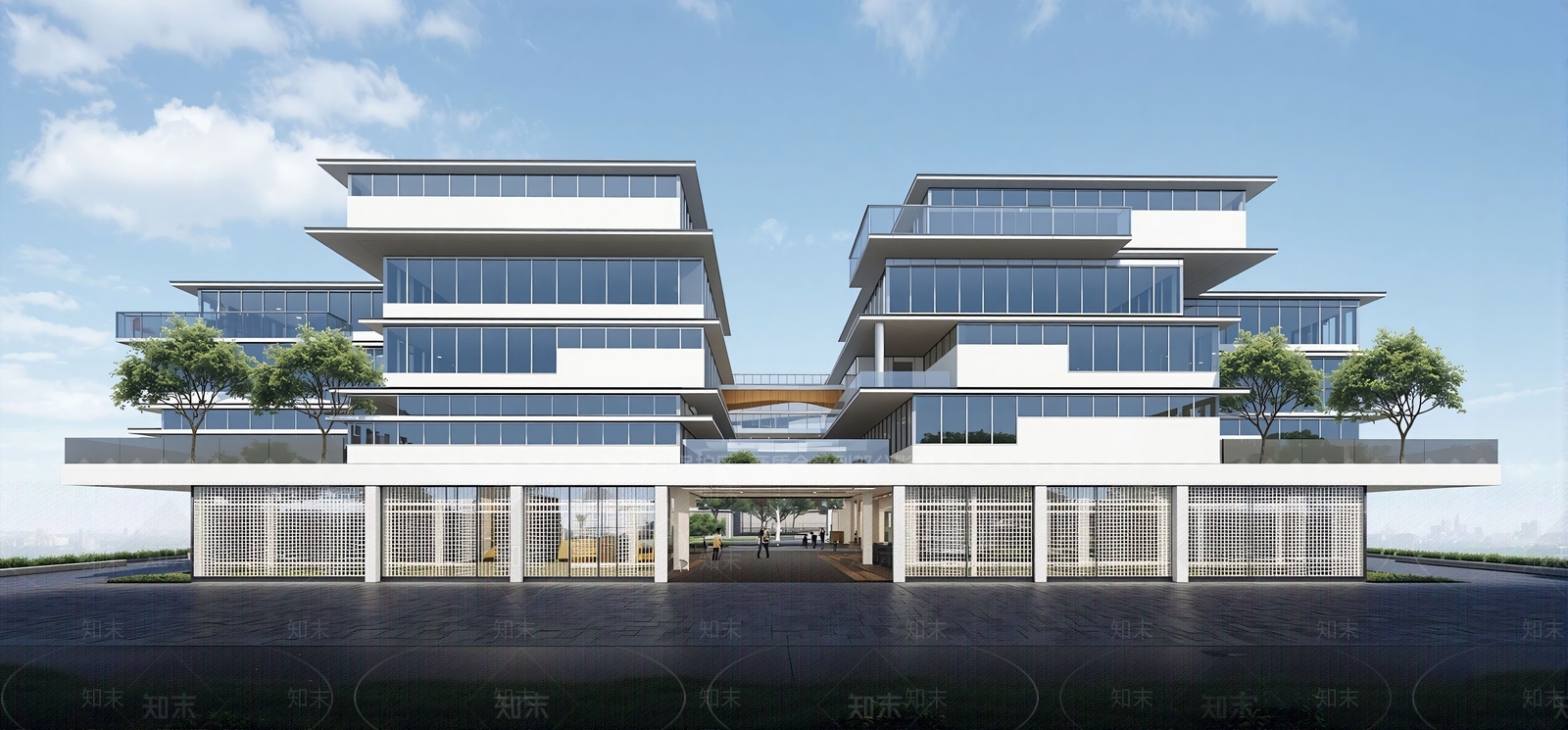 现代办公楼SU模型下载【ID:1202256544】