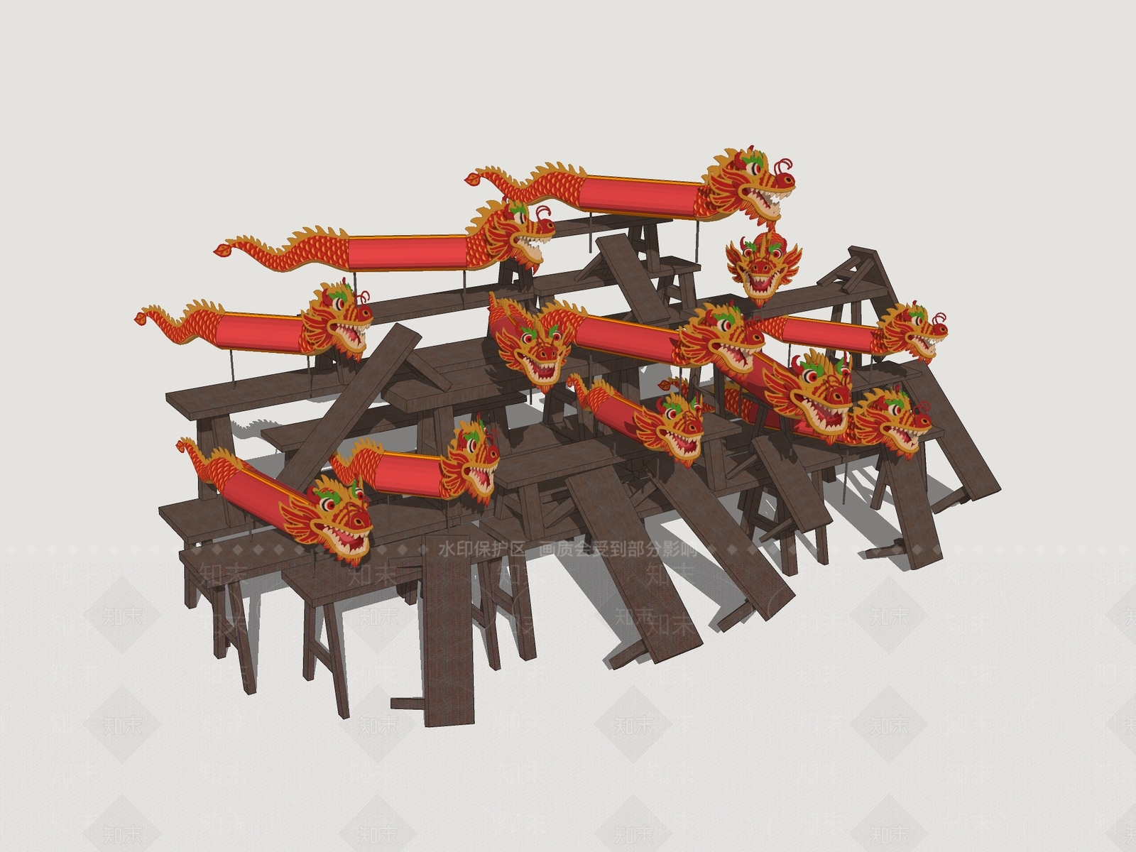 中式新中式其他展厅SU模型下载【ID:1202259334】