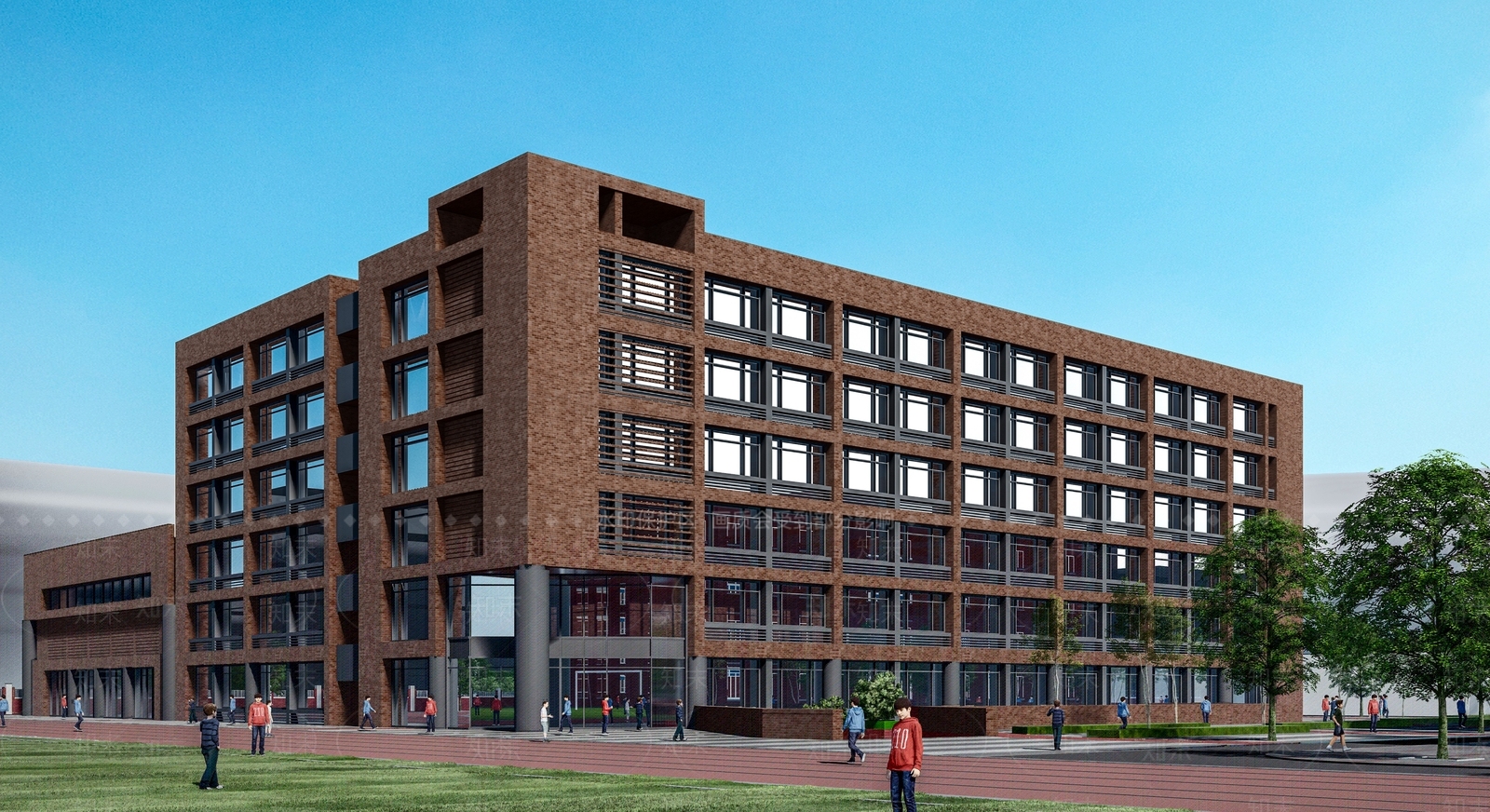 现代学校建筑SU模型下载【ID:1204228083】