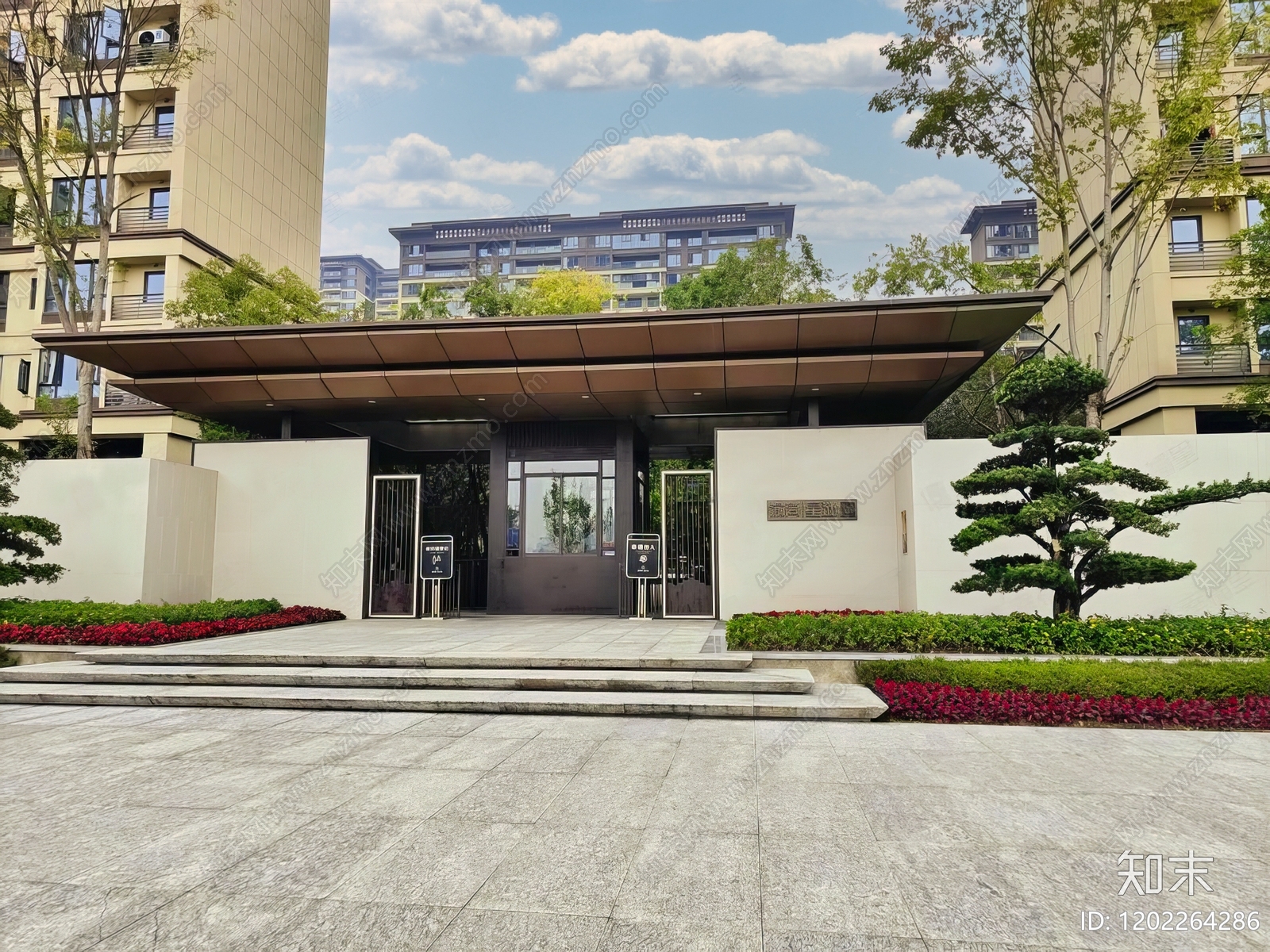 新中式现代门楼施工图下载【ID:1202264286】