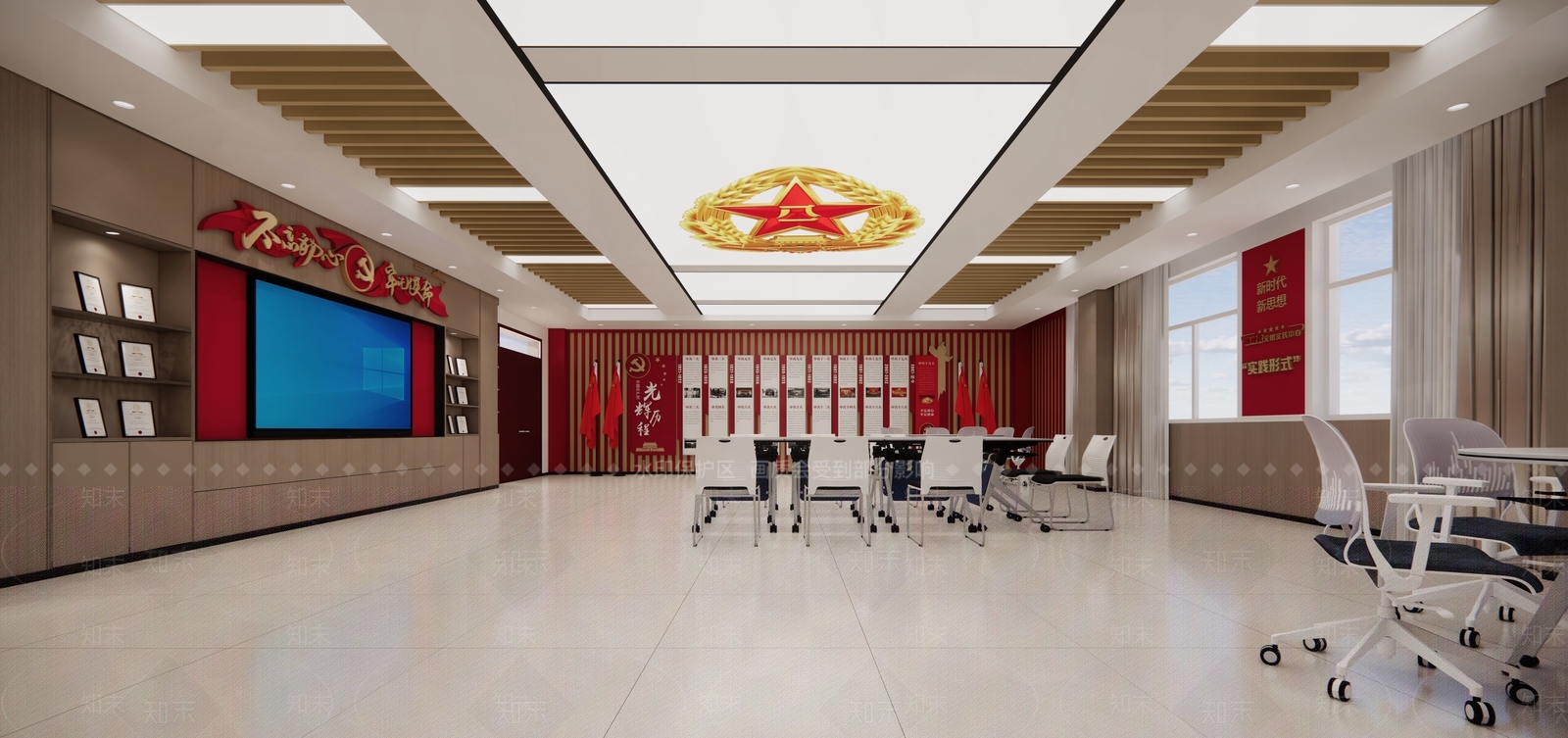 现代新中式其他办公区域SU模型下载【ID:1202514548】