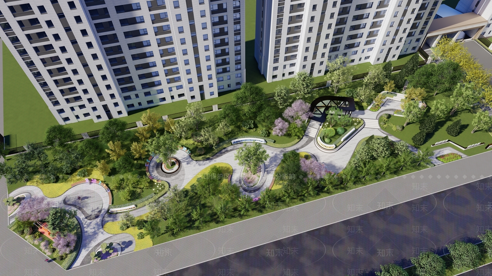 现代口袋公园SU模型下载【ID:1202408155】