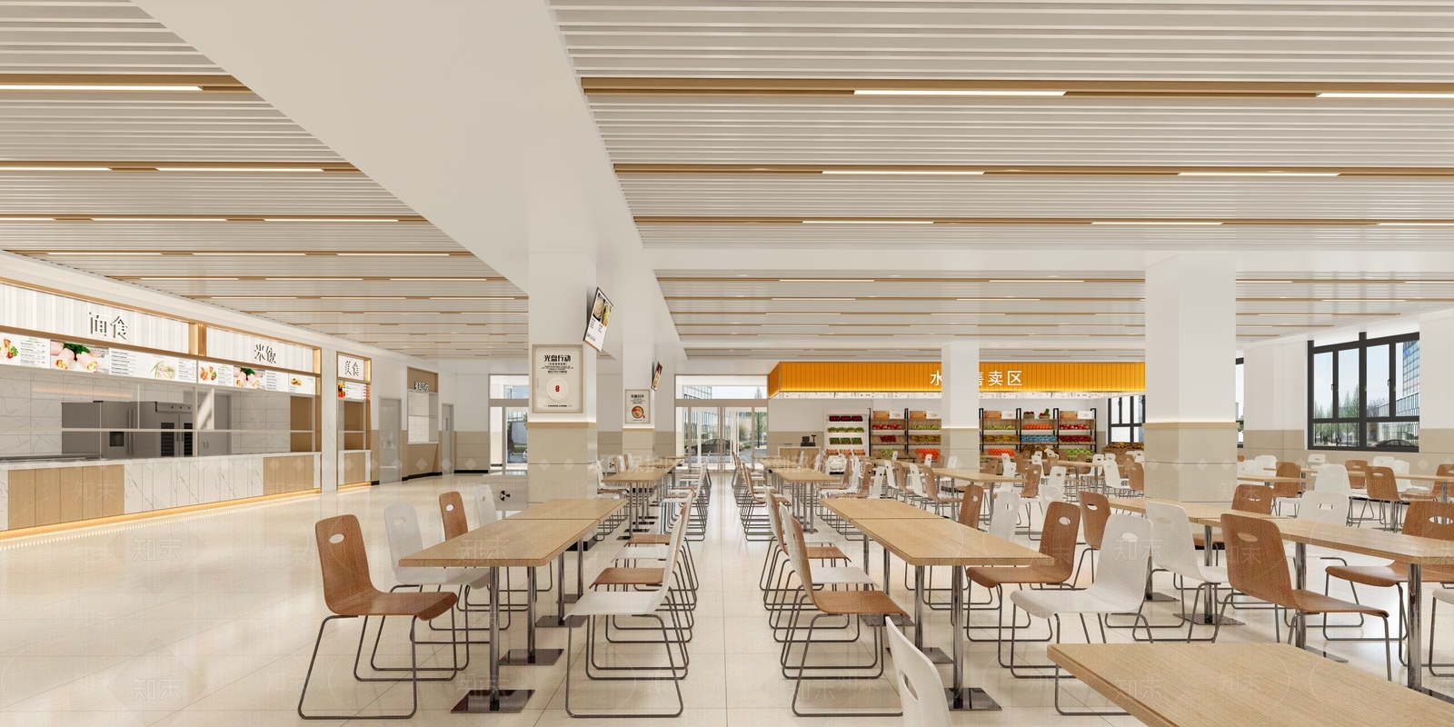 现代新中式食堂SU模型下载【ID:1202513595】