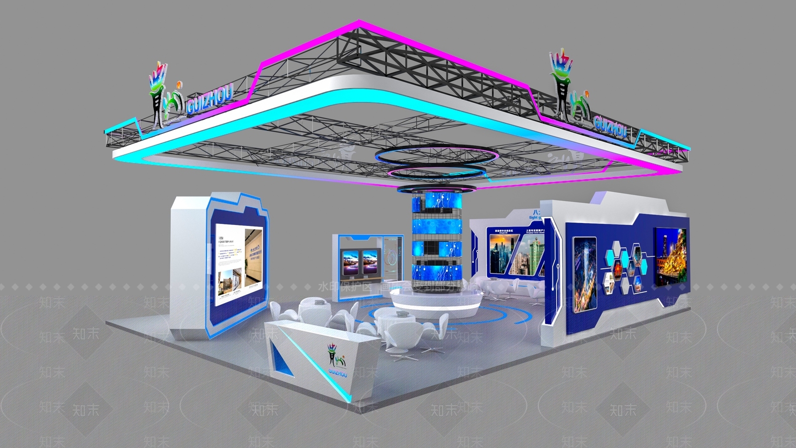 现代其他展台SU模型下载【ID:1202267825】