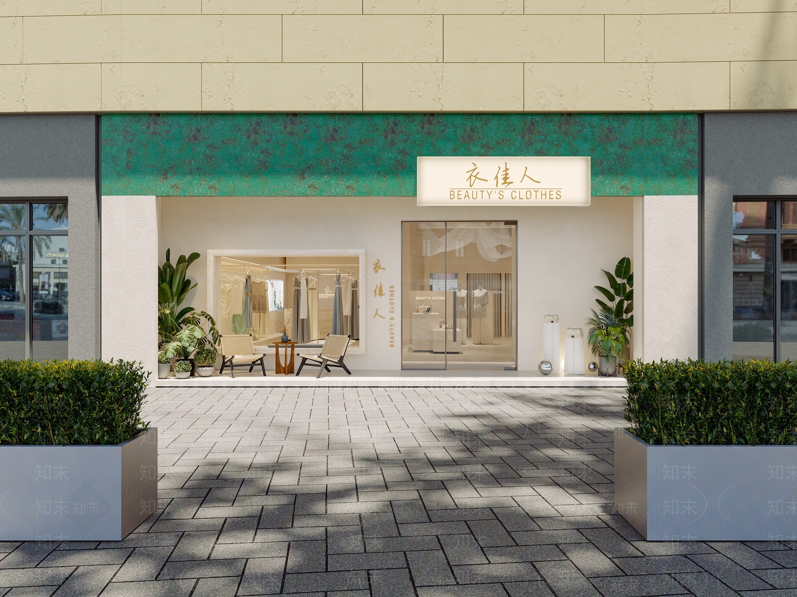 现代简约服装店3D模型下载【ID:1202270503】