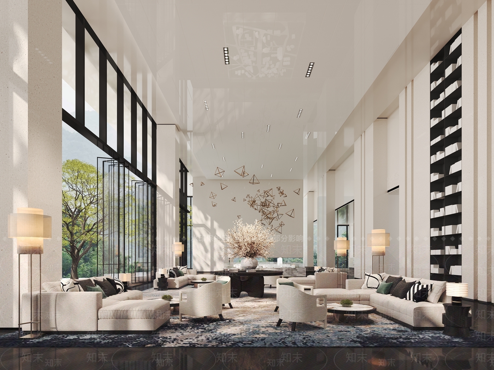 现代新中式售楼处3D模型下载【ID:1202278151】