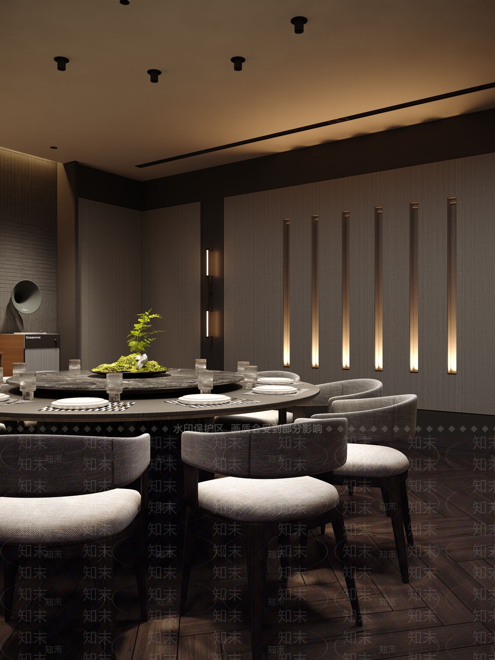 现代意式别墅餐厅3D模型下载【ID:1202418291】