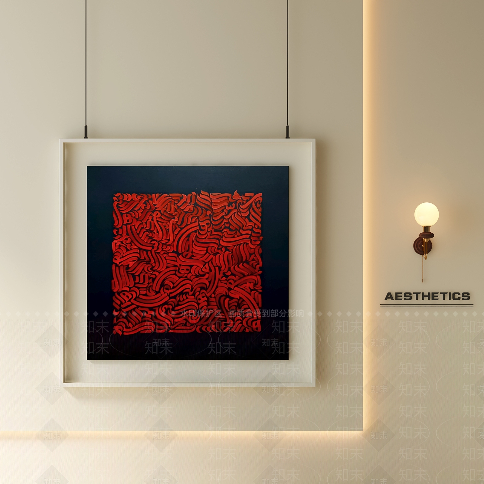 极简轻奢抽象挂画3D模型下载【ID:1202281527】