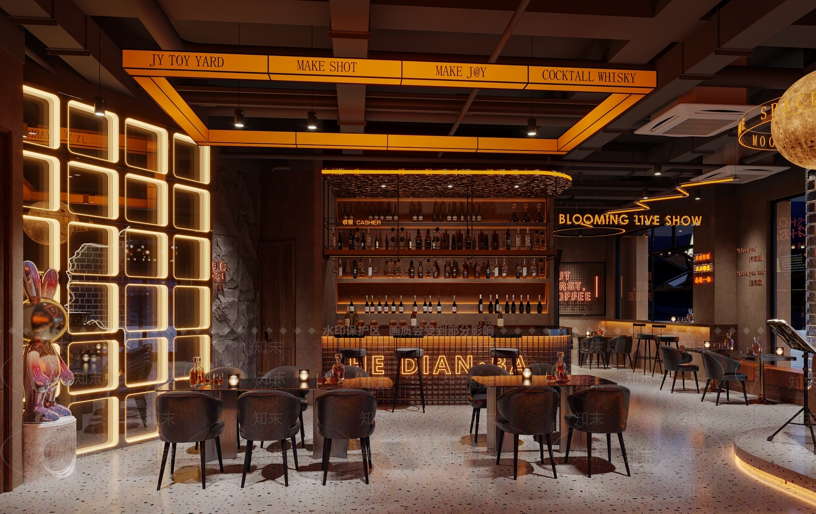 现代酒吧3D模型下载【ID:1202283990】