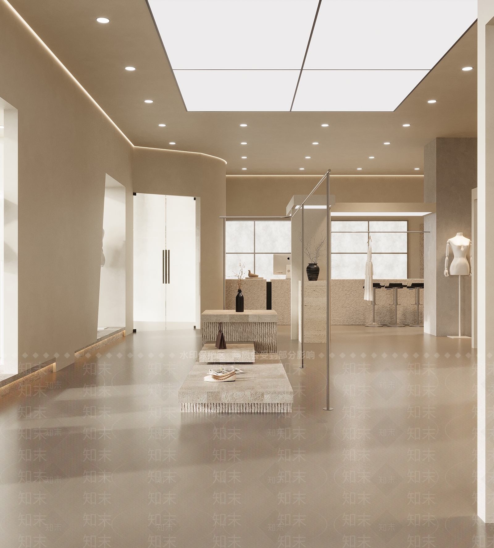 奶油服装店3D模型下载【ID:1202298236】