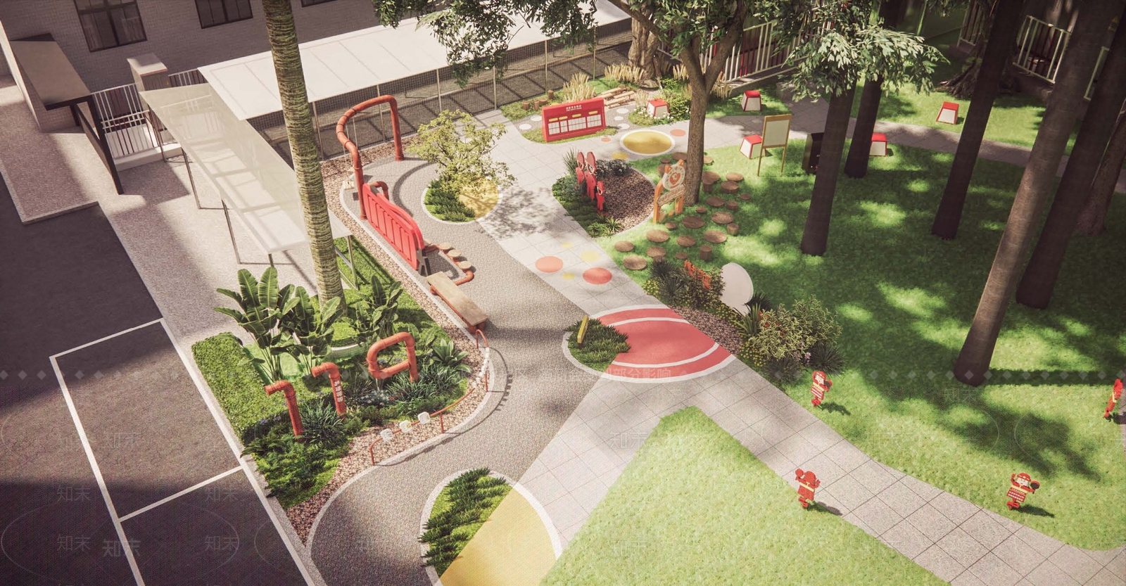 现代简约口袋公园SU模型下载【ID:1202459372】