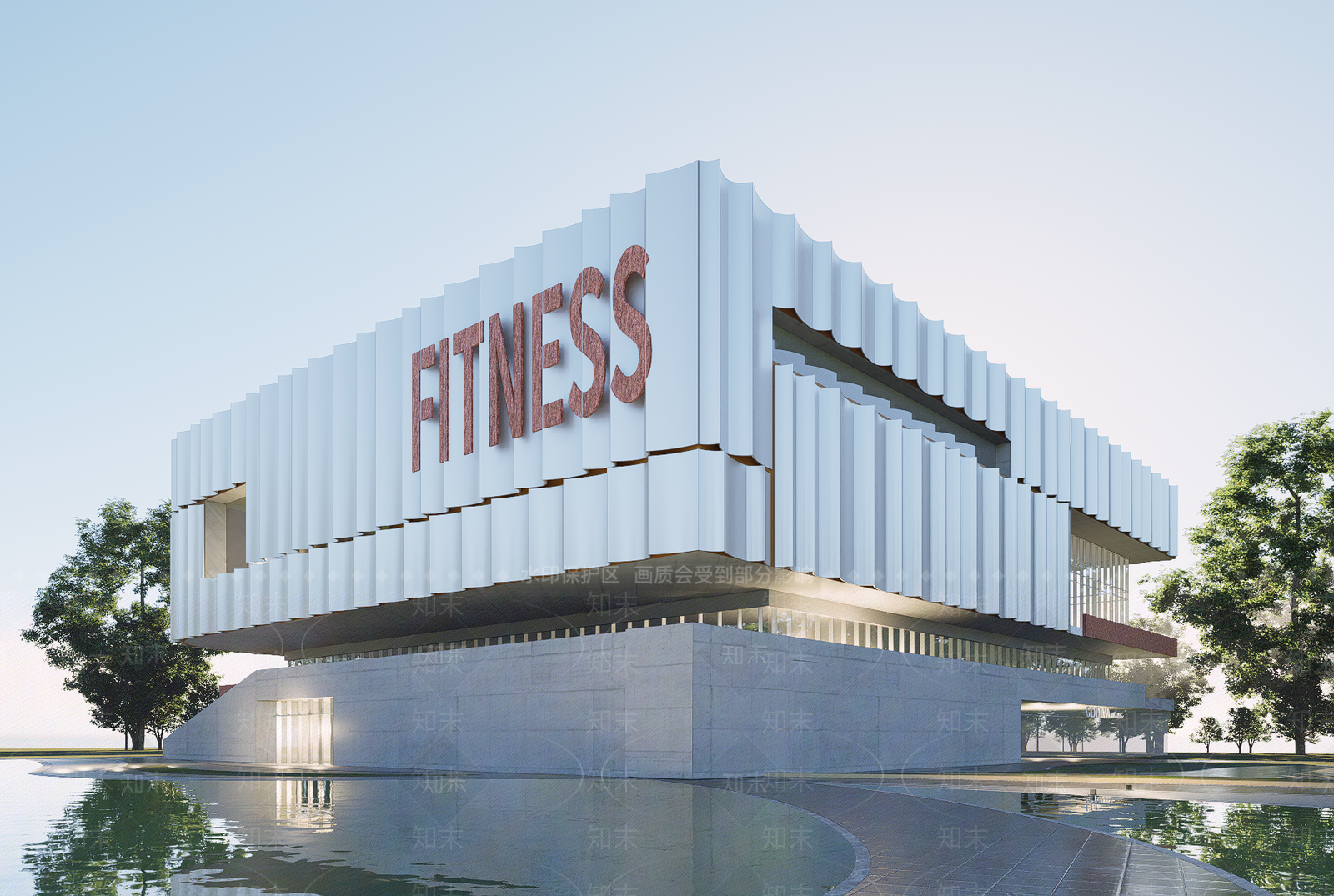 现代体育馆SU模型下载【ID:1202543360】