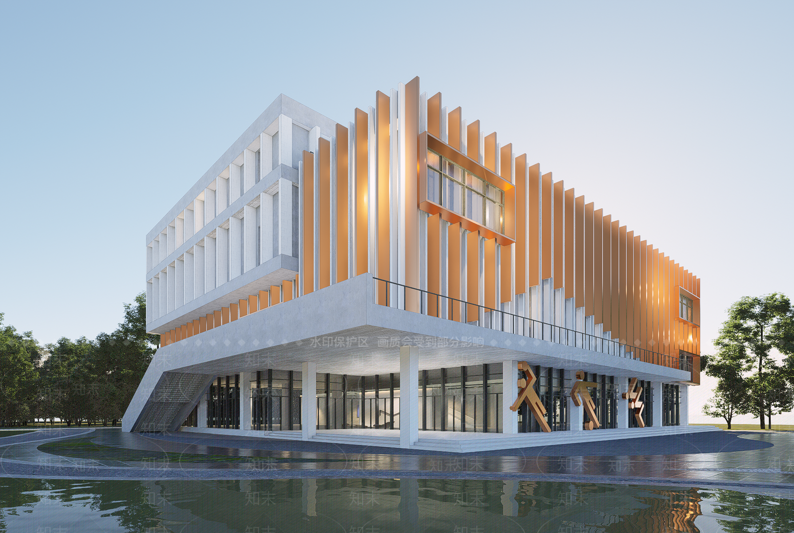 现代体育馆SU模型下载【ID:1202288459】