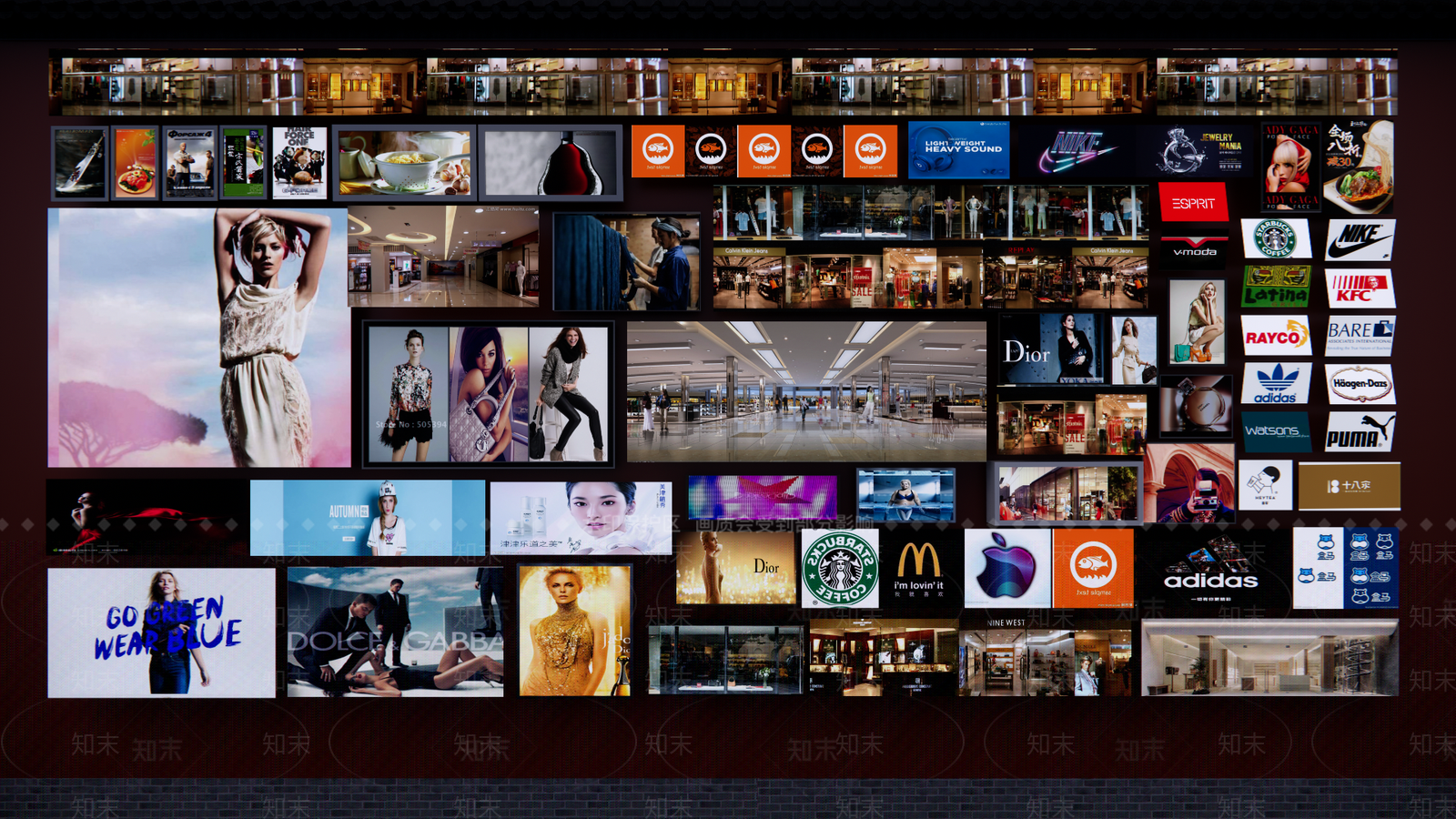 现代广告牌SU模型下载【ID:1202369949】