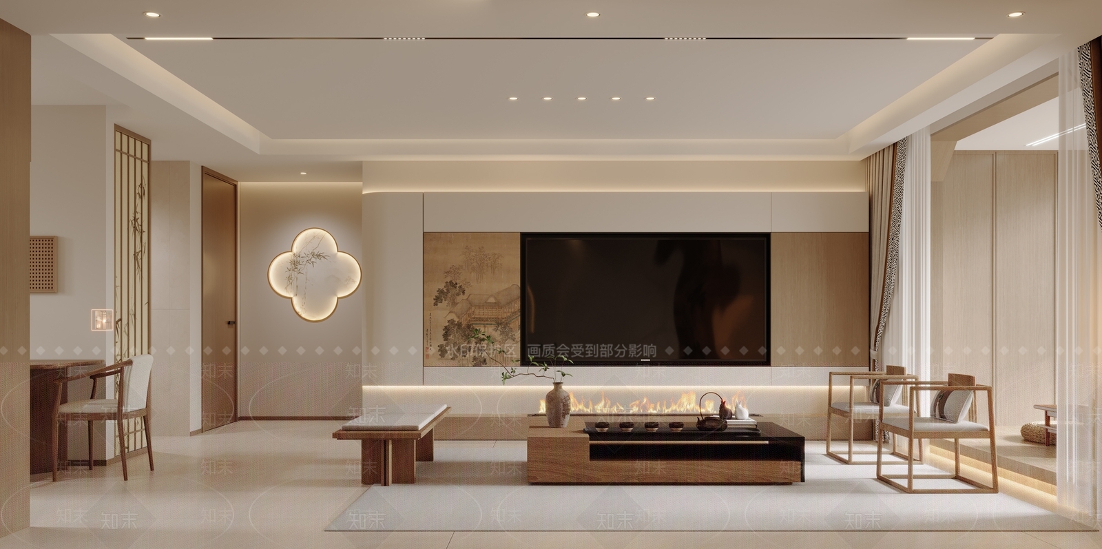 禅意家居餐厅3D模型下载【ID:1222004607】