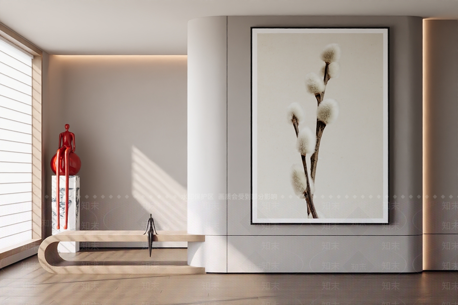 现代极简挂画3D模型下载【ID:1202293191】