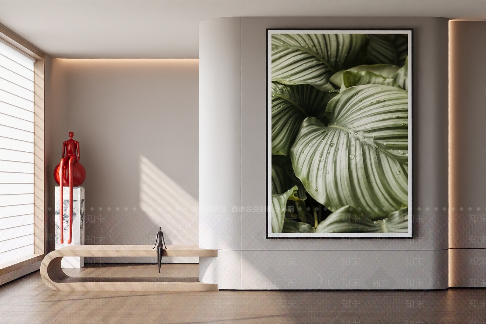 现代北欧挂画3D模型下载【ID:1202293719】