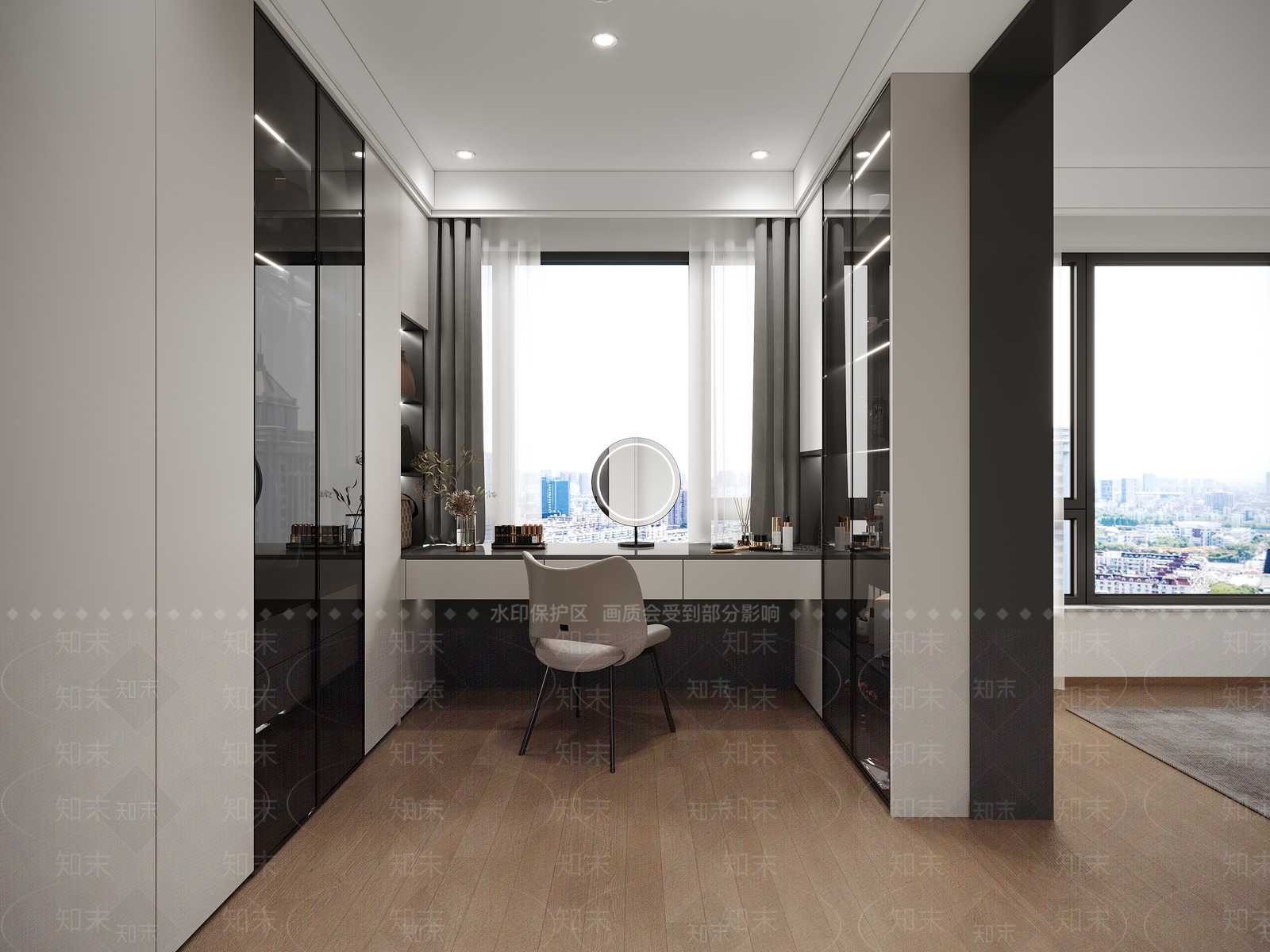 现代衣帽间3D模型下载【ID:1202366173】