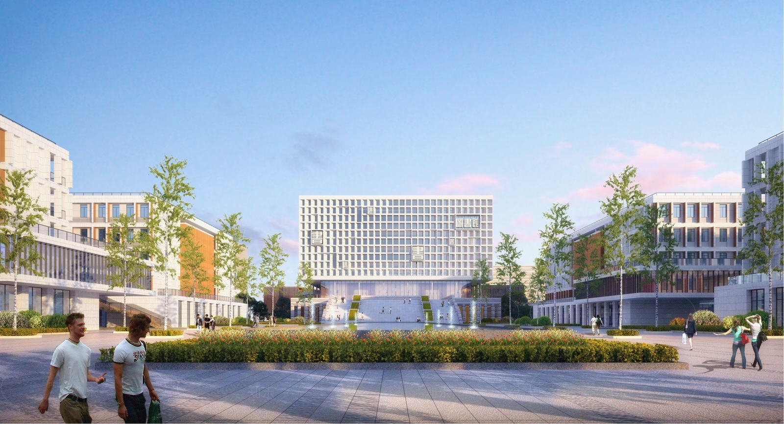 现代学校建筑SU模型下载【ID:1205323307】