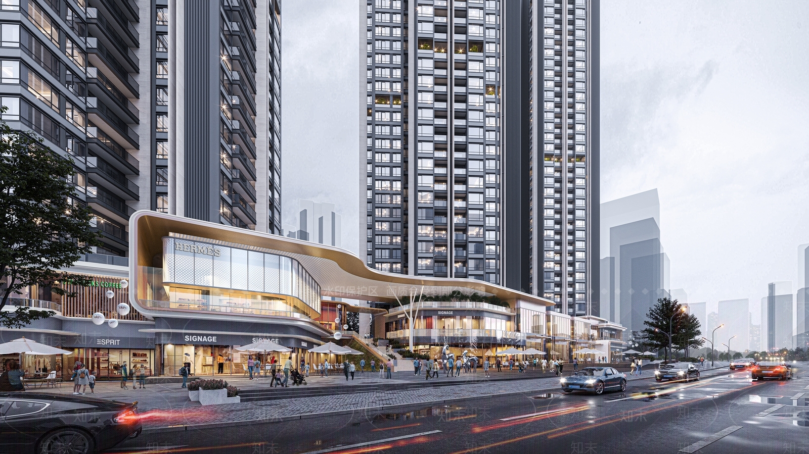 现代高层住宅SU模型下载【ID:1202299151】